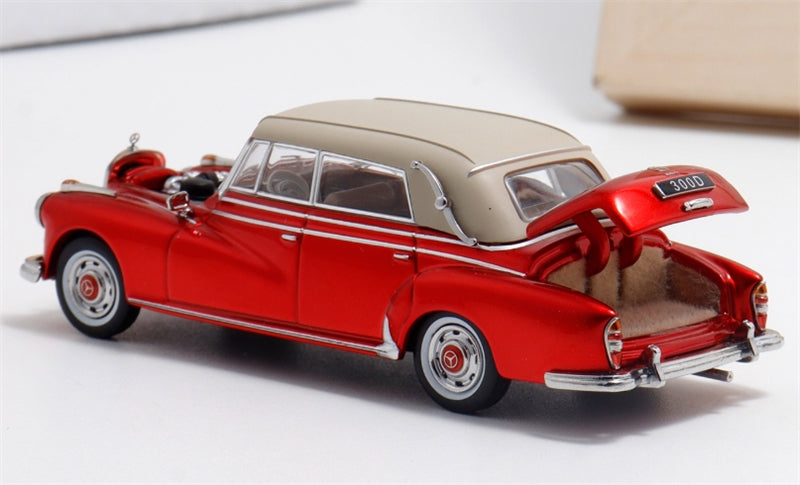 GFCC Mercedes Benz 300D 1959 Convertible Metallic Red LHD 1:64 car Pre-built Model view5