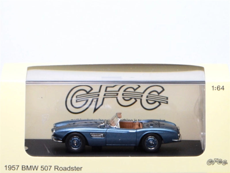 GFCC BMW 507 Roadster Retro Car 1957 Ice Blue Convertible Softtop 1:64 car Pre-built Model view6