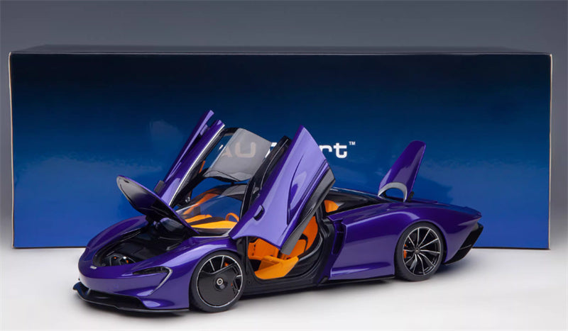 AUTOART McLaren Speedtail supercar Purple 1:18 Car Pre-built Model view11