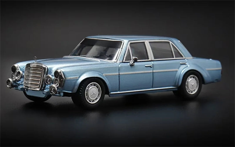 1:64 Mercedes Benz 300SEL W109 AMG Silver Blue BSC DIECAST Limited Edition 399pcs ONLY Model