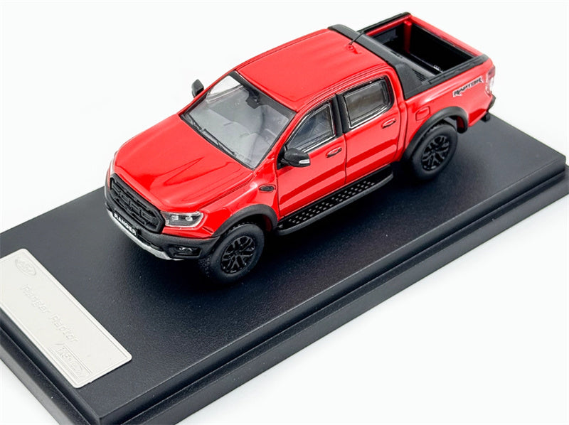 MK Miniatures Ford Ranger Raptor Pickup Red 1:64 Truck Pre-built Model view9