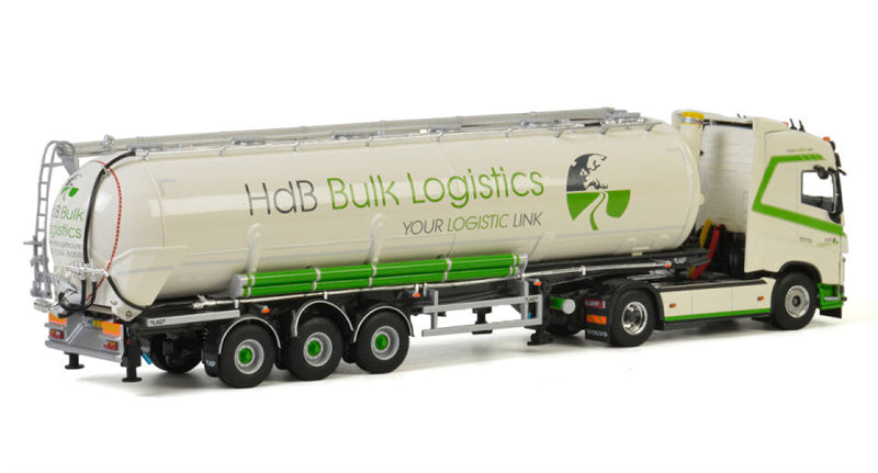 WSI VOLVO FH4 GLOBETROTTER 4x2 BULK TRAILER / TIPPER - 3 AXLE HDB Logistics 1:50 Truck Pre-built Model
