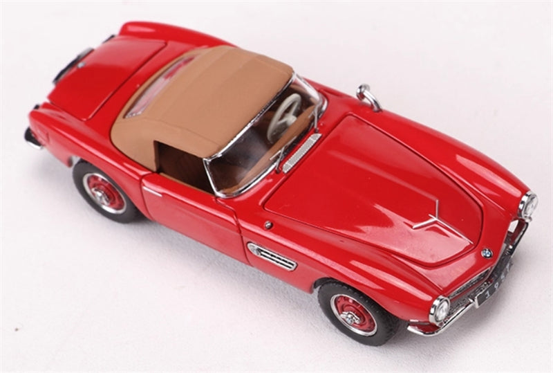 GFCC BMW 507 Roadster Retro Car 1957 Red Convertible Softtop 1:64 car Pre-built Model view7