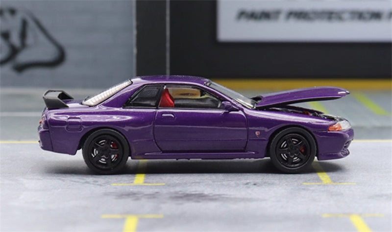 TIMEMICRO Nissan GTR R32 Metal Purple Limited Edition 999PCS ONLY 1:64 Car Pre-built Model view3