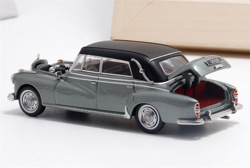 GFCC Mercedes Benz 300D 1959 Convertible Metallic Green LHD 1:64 car Pre-built Model view7