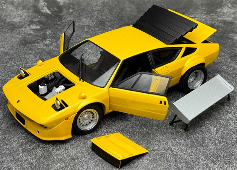 Kyosho Lamborghini Urraco Rally Yellow tail version 1:18 Car Pre-built Model view8