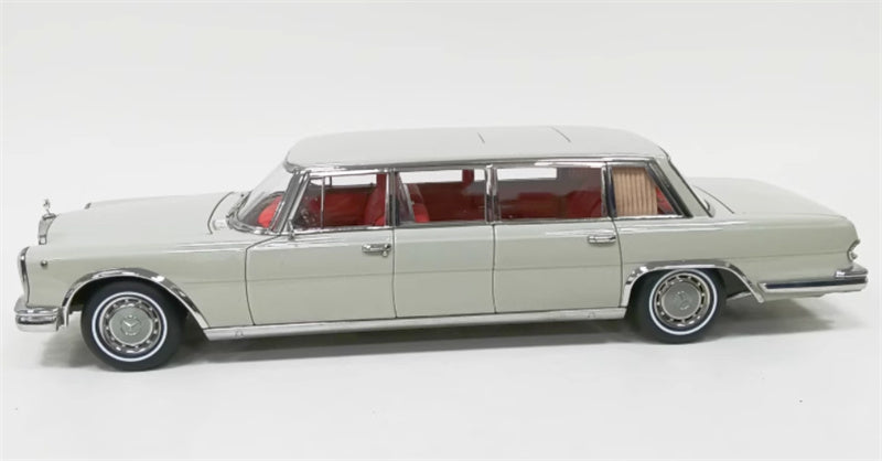 NZG Mercedes Benz S600 Pullman W100 Grey White 1:18 Car Pre-built Model