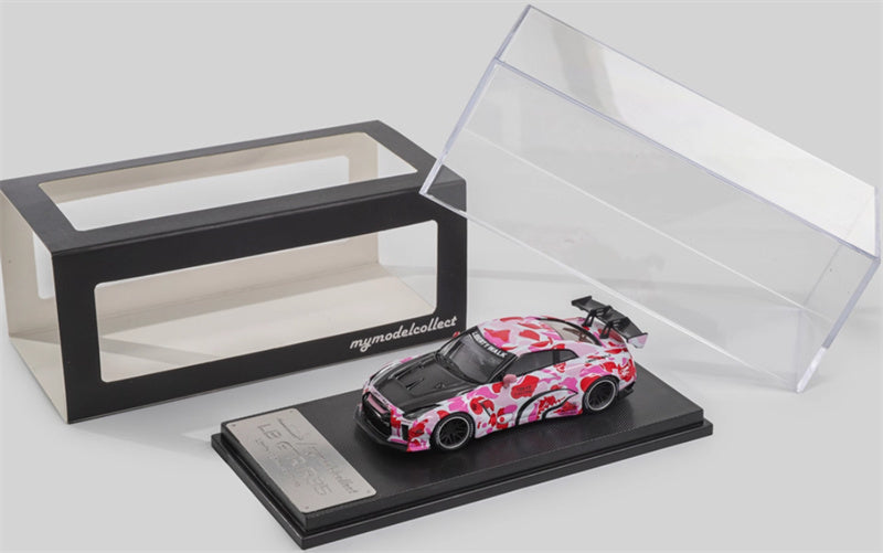 mymodelcollect Nissan GT-R R35 LBWK Limited Edition Pink 1:64 Car Pre-built Model view5