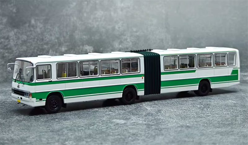 YAN BI DA Yangtze River CJ660B articulated bus greenish white 1:64 Car Pre-built Model view1