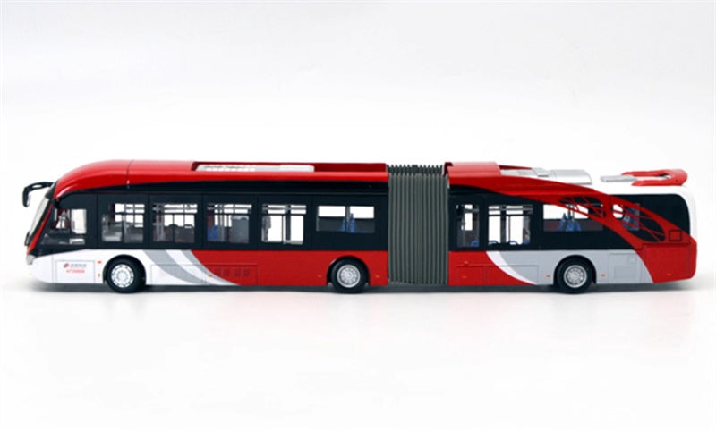 Beijing Public Transport Xiaohongyu 1 Road Yinlong articulated bus Old Simplified Version 1:64 Bus Pre-built Model view3