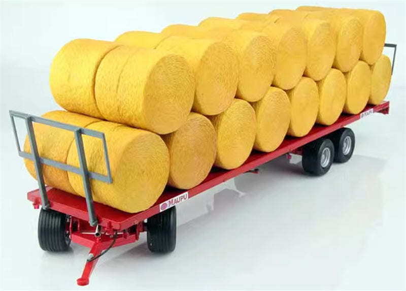 REPLICAGRI MAUPU PLATEAU ROUGE + 30 BALLES DE PAILLE Plastic hay bales 1:32 Truck Accessories Pre-built Model