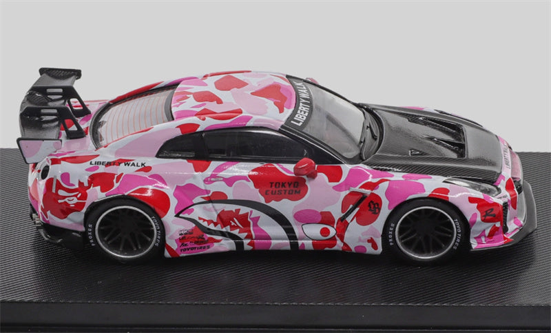 mymodelcollect Nissan GT-R R35 LBWK Limited Edition Pink 1:64 Car Pre-built Model view2
