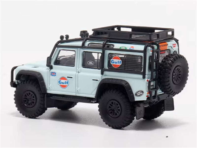 Master & Decode Land Rover Defender 110 4X4 modified GULF clean version 1:64 Car Pre-built Airliner Model Display view4