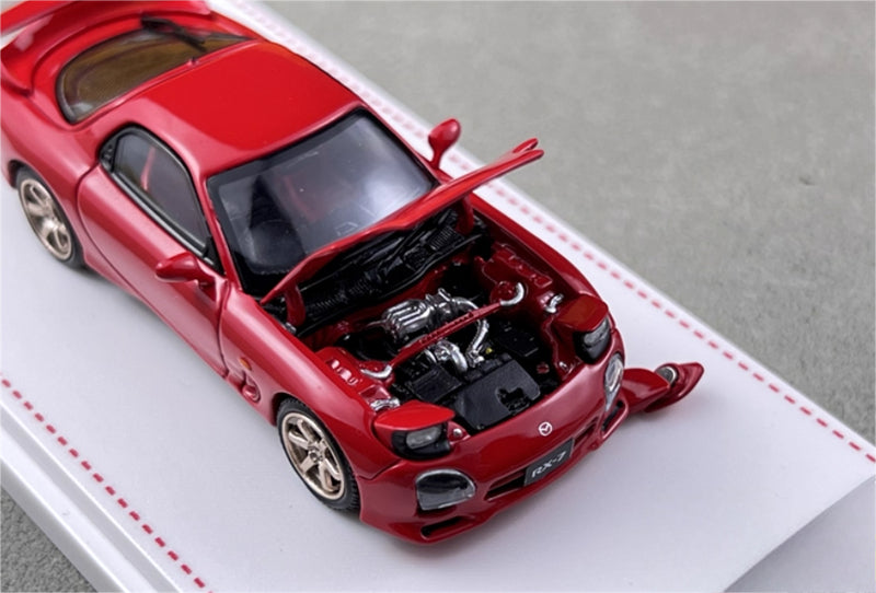 Focal Horizon Mazda RX-7 FD3S Speed Open Edition Red Limited Edition 499PCS ONLY 1:64 Car Pre-built Model view8
