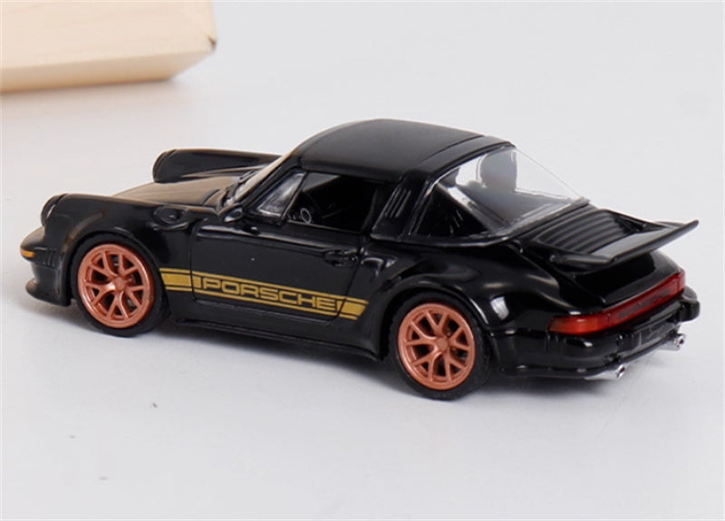 Rhino Model Porsche Singer Turbo Study 930 Black Convertible version 1:64 Car Pre-built Model view2