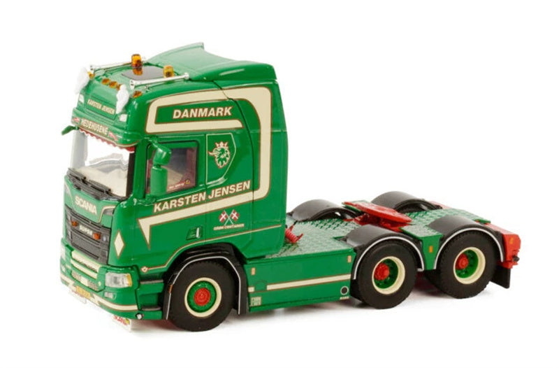 WSI SCANIA R HIGHLINE CR20H 6X2 TAG AXLE KARSTEN JENSEN 1:50 Truck Pre-built Model
