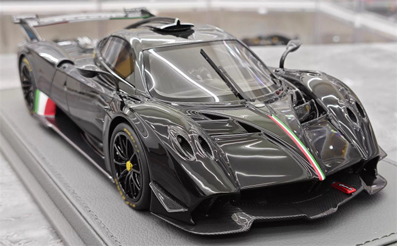 BBR MODELS Pagani Huayra R gloss black Hardtop leather base Limited Edition 100PCS ONLY 1:18 Car Pre-built Model view7