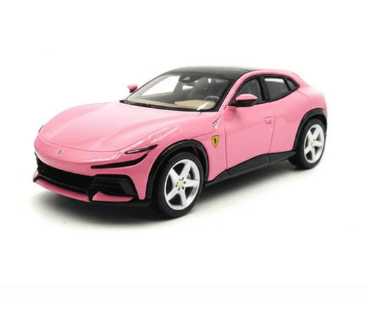 Funny Model Ferrari Purosangue V12 FUV Metallic Pink SUV 1:64 car Pre-built Model view1