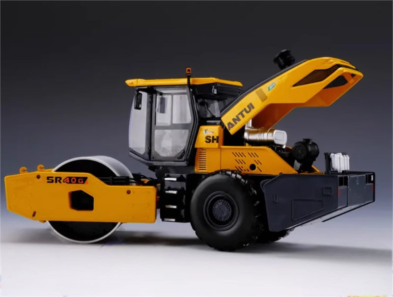 SHANTUI SR40G single steel wheel road roller 1:35 Truck Pre-built Model