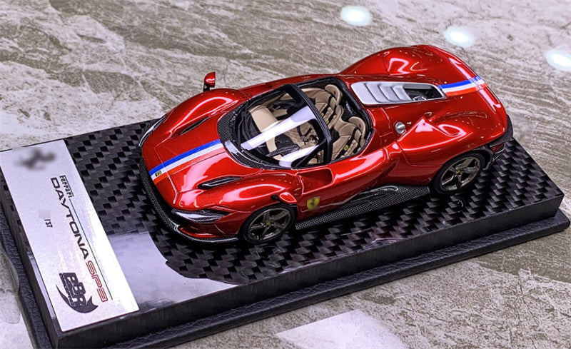 1:43 BBR MODELS Ferrari SP3 Daytona Rosso Fuoco Gloss stripe LTD 37PCS view5
