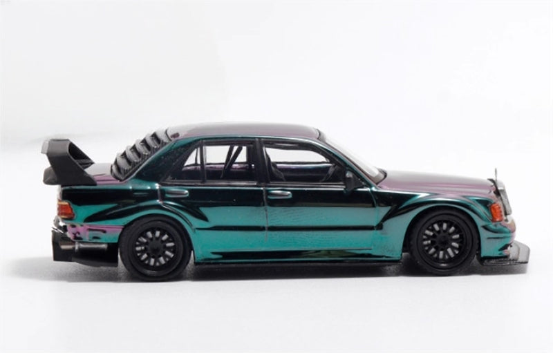 1:64 Mercedes Benz 190E W201 EVO Electroplating Chrome DCM DIECAST Limited Edition 499pcs ONLY Model