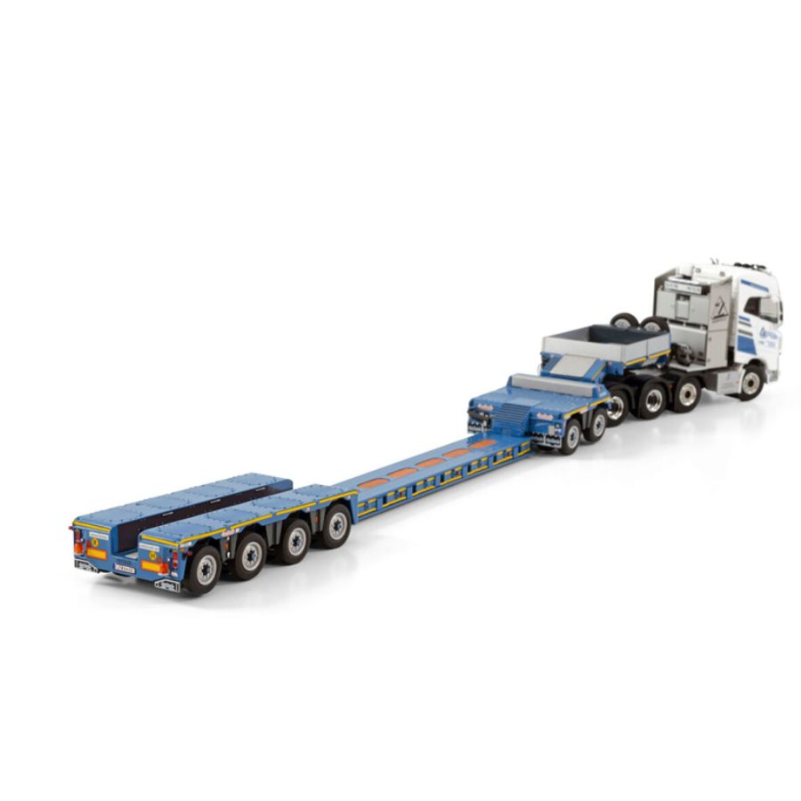 WSI VOLVO FH4 GLOBETROTTER 8X4 LOW LOADER - 4 AXLE + DOLLY - 2 AXLE ZÖCHLING 1/50 DIECAST Truck Lorry