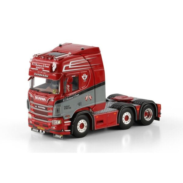 1:50 SCANIA N.C. CHRISTENSEN & SONNER R HIGHLINE CR20H 6X2 WSI  Red DIECAST Model