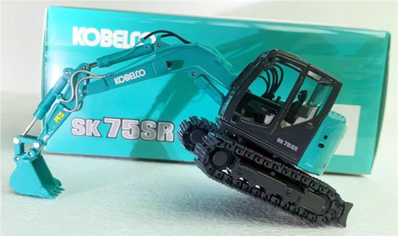 KOBELCO SK75SR New Excavator Limited Edition Blue 1:50 Truck Pre-built Model