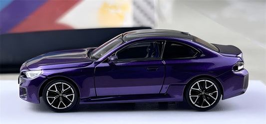 1:64 BMW M2 G87 Twilight Purple Howie Model DIECAST Civil Car Model