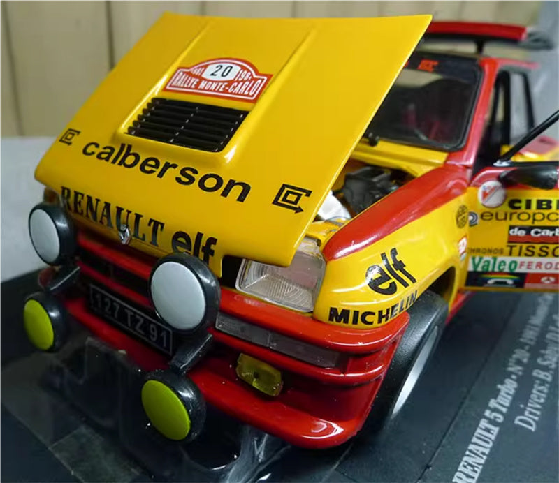 Universal Hobbies Renault 5 Turbo N 20 - 1981 Monte Carlo Rally Drivers: B.Saby / D.Le Saux Limited Edition 1500PCS ONLY 1:18 Car Pre-built Model