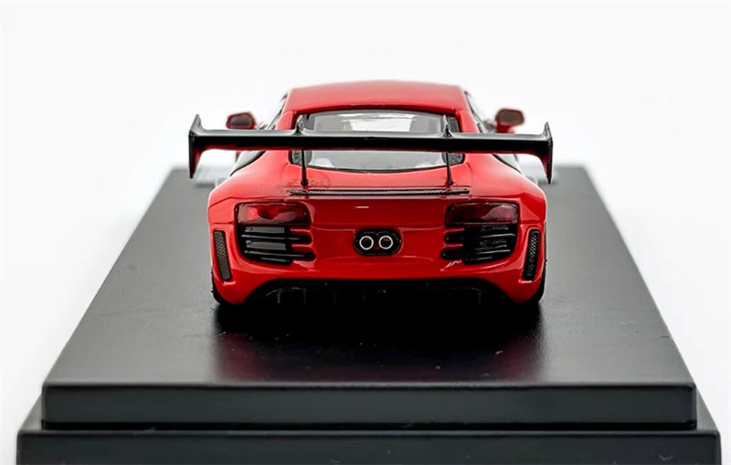 LeManFang Audi R8 LMS ULTRA high tail modified racing Red 1:64 Car Pre-built Model view7