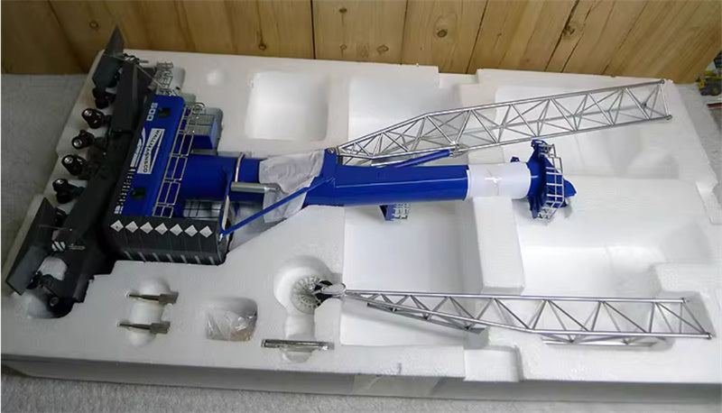 NZG Liebherr LHM 500 Mobile Harbour Wallmann & co Crane blue 1:87 DIECAST Crane Truck