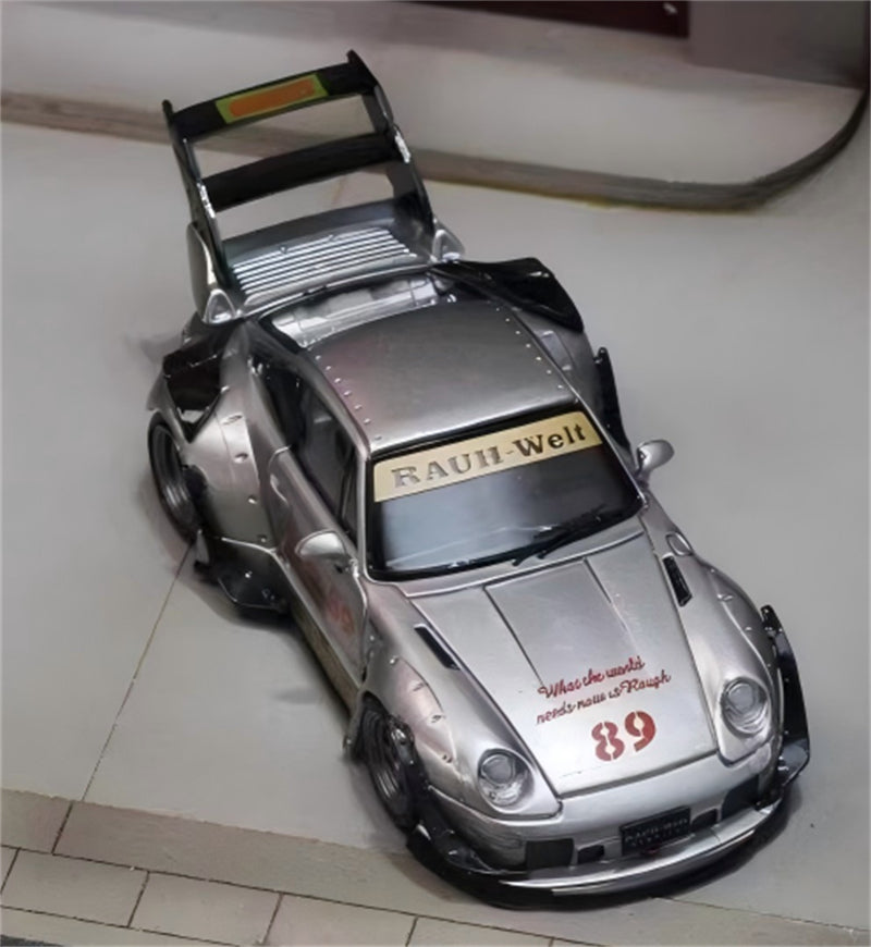 1:64 Porsche 911 RWB 993 Silver 89# Silver 89# Track SW DIECAST Limited Edition 499pcs ONLY Model