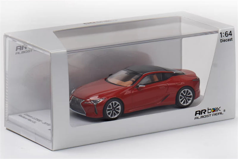 Almost Real Lexus LC500 2018 Radiant Red CL 1:64 Car Pre-built Airliner Model Display view6