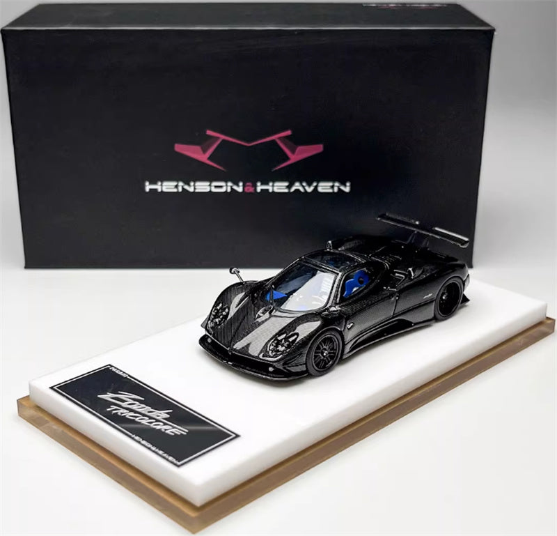 HH Model Pagani Zonda Tricolore Black carbon fiber - hardtop version 1:64 Car Pre-built Model view6
