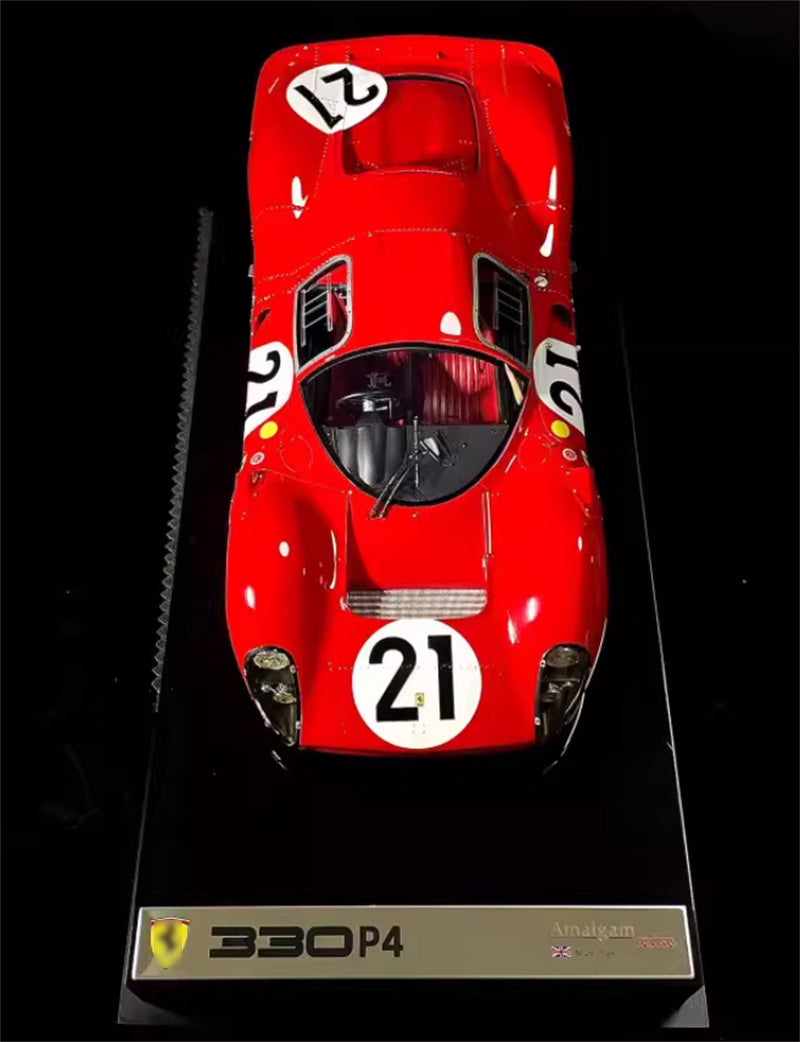 1:18 Ferrari 330p4 330 1967 red Amalgam Le Mans #21 Resin Car Model view3