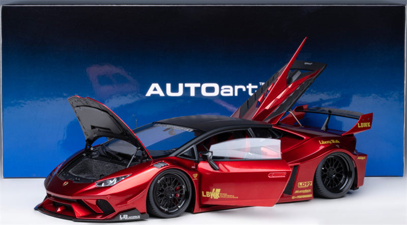 AUTOART Lamborghini HURACAN GT supercar red LBWK AirREX Liberty Walk AK-produce LB PERFORMANCE 1:18 Car Pre-built Model view11