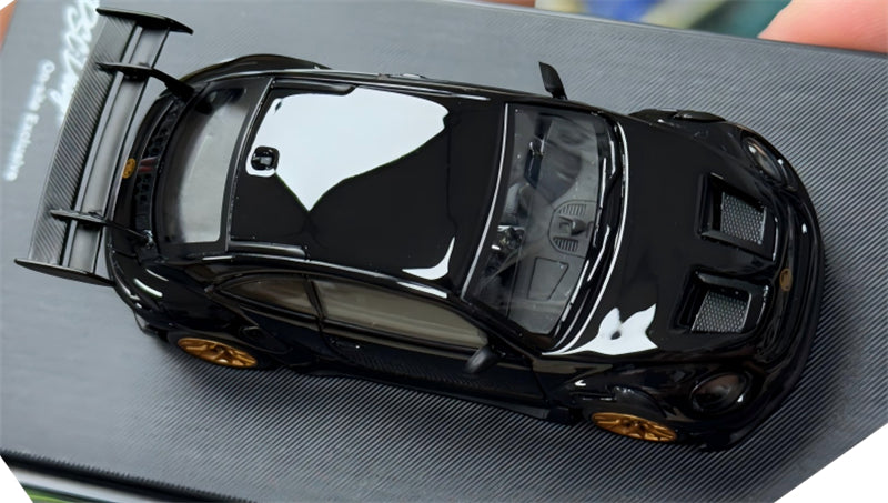 1:64 Porsche 911 992 GT3 Black Gold Wheel Beetle RS TimeMicro x PSC DESIGN Limited Edition DIECAST Civil Car Model