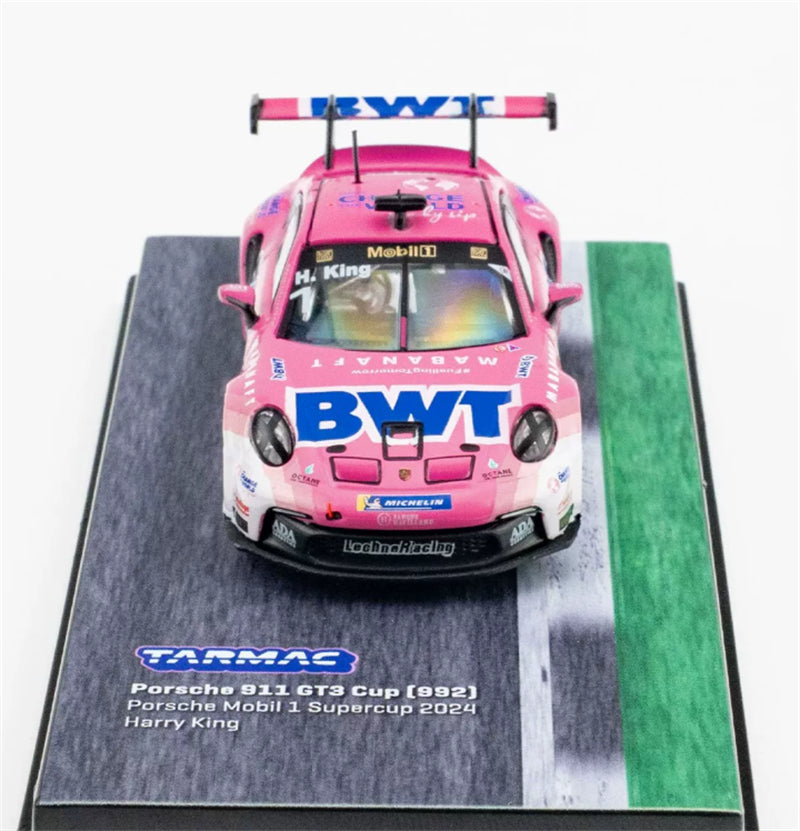 1:64 Porsche 911 GT3 Cup (992) 2024 pink Tarmac Works DIECAST Civil Car Model