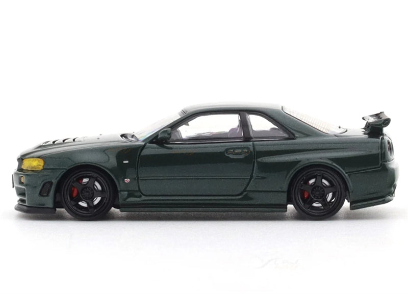 TimeMicro Nissan Skyline GTR34 Dark Green Regular Version Limited Edition 999PCS ONLY 1:64 car Pre-built Model view5