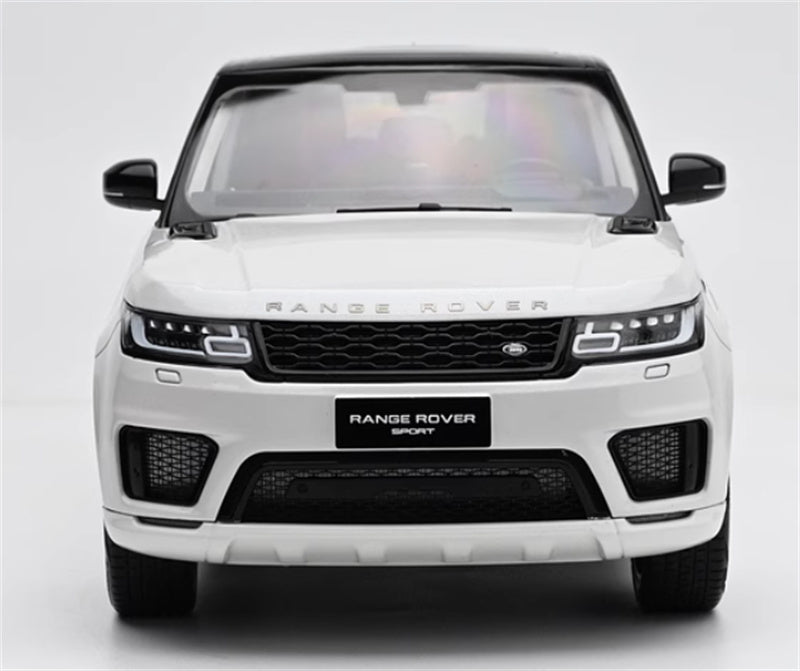 WHELART Range Rover Sport 2018 white - Black wheels 1:18 Car Pre-built Model view9