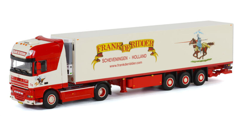 WSI DAF XF 105 SUPER SPACE CAB REEFER TRAILER - 3 AXLE Frank de Ridder 1:50 Truck Pre-built Model