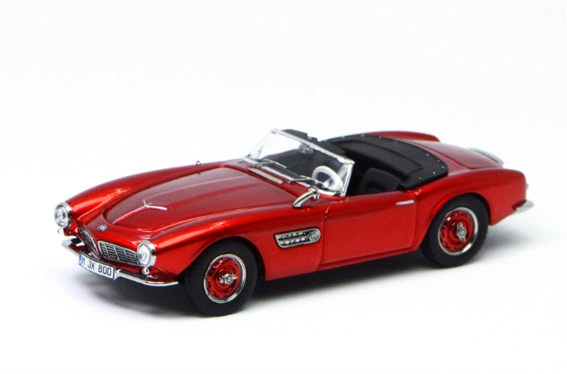 GFCC BMW 507 Roadster Retro Car 1957 Metallic Red Convertible hardtop 1:64 car Pre-built Model view4