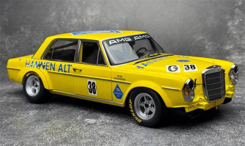 1:18 Mercedes Benz AMG 300SEL 6.8 24-hour Spa 1971 Yellow  MINICHAMPS #38 DIECAST Car Model