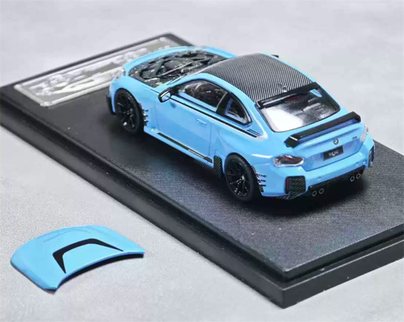 1:64 BMW M2 G87 Zandvort Blue Fei Xiang Open version DIECAST Civil Car Model