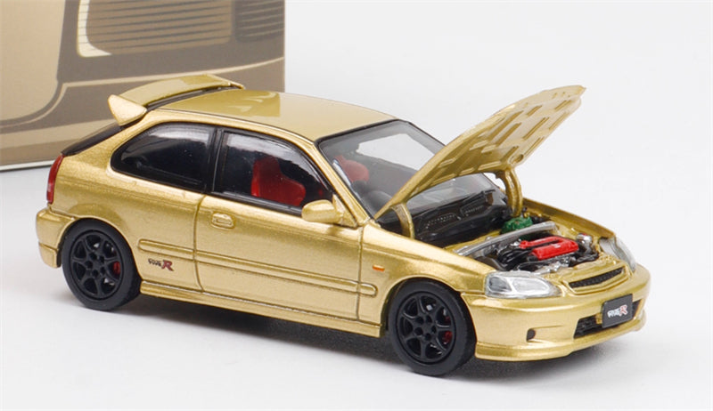 Focal Horizon Honda Civic EK9 Type-R 1st Generation Gold Limited Edition 999PCS ONLY 1:64 Car Pre-built Model view3