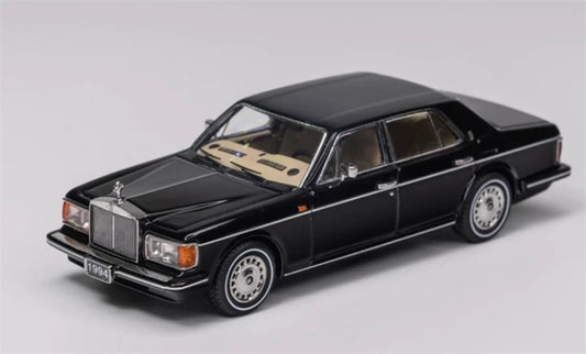 GFCC 1994 Rolls Royce Silver Spur III BLACK White waistline Limited Edition LHD 1:64 car Pre-built Model view1