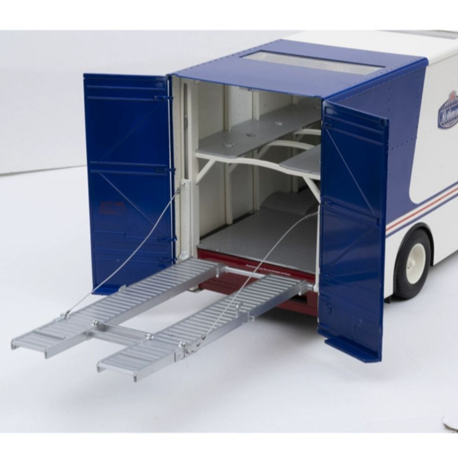 Schuco Mercedes Benz O317 K Race Trans. ROTHMANS blue/white 1/18 DIECAST Truck