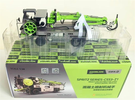 ZOOMLION CSS-3 concrete spraying robot arm 1:38 Truck Pre-built Model