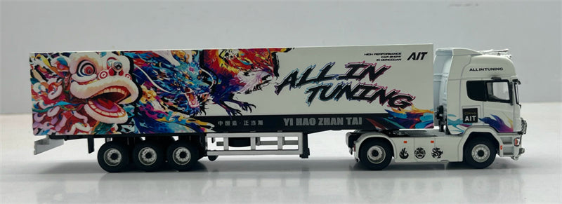 1:64 SCANIA Longfeng Chengxiang TIMEMICRO AIT Exhibition DIECAST Trailer & Tractor Model